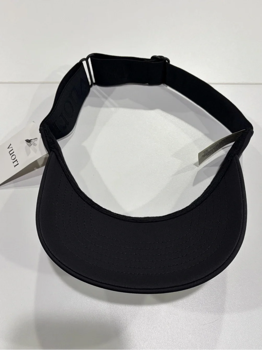 Vuori Topspin Visor 2.0 Adult Women's Men's Black NWT Adjustable Stretch Strap